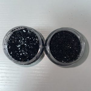 Paillettes hexagonales Noir Mat 0,4 mm ou 1 mm – Plastisol haute température 180 °C