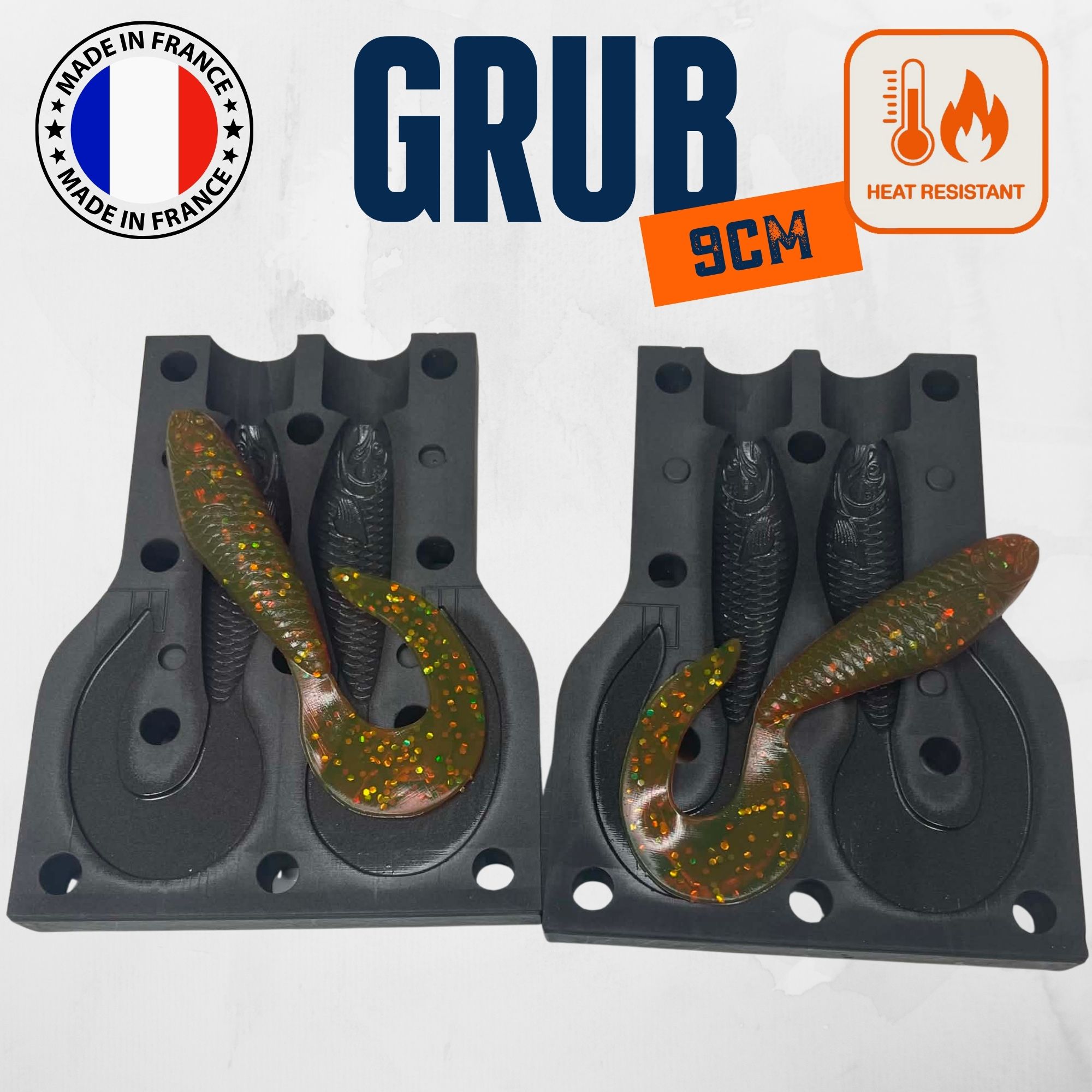 Moule leurre souple Grub 9 cm