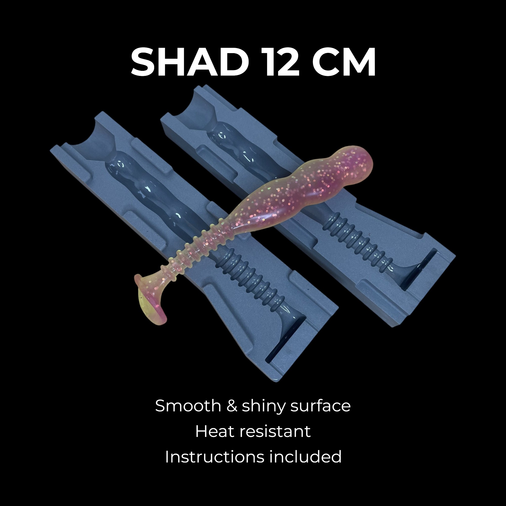 Moule pour fabriquer des leurres souples – Shad 9,5 / 12 / 15,5 cm – Coulée par gravité – Image 10