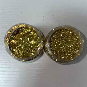 Paillettes hexagonales Gold 0,4 mm ou 1 mm – Plastisol haute température 180 °C