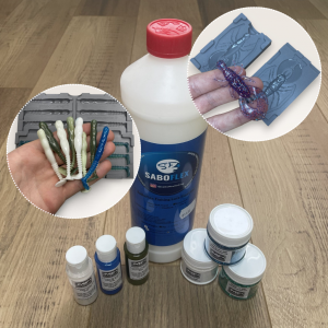 [Pack] Light 1 – Kit fabrication leurres souples (Moules + Plastisol + Colorants + Paillettes)
