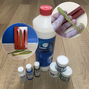 [Pack] Light 2 – Kit fabrication leurres souples (Moules + Plastisol + Colorants + Paillettes)