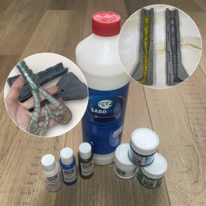 [Pack] Medium 1 – Kit fabrication leurres souples (Moules + Plastisol + Colorants + Paillettes)