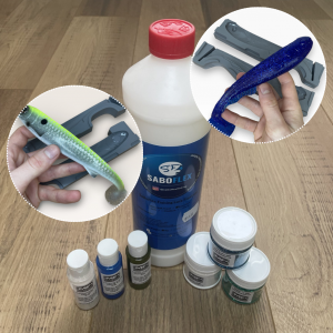 [Pack] Medium / Big Bait 1 – Kit fabrication leurres souples (Moules + Plastisol + Colorants + Paillettes)