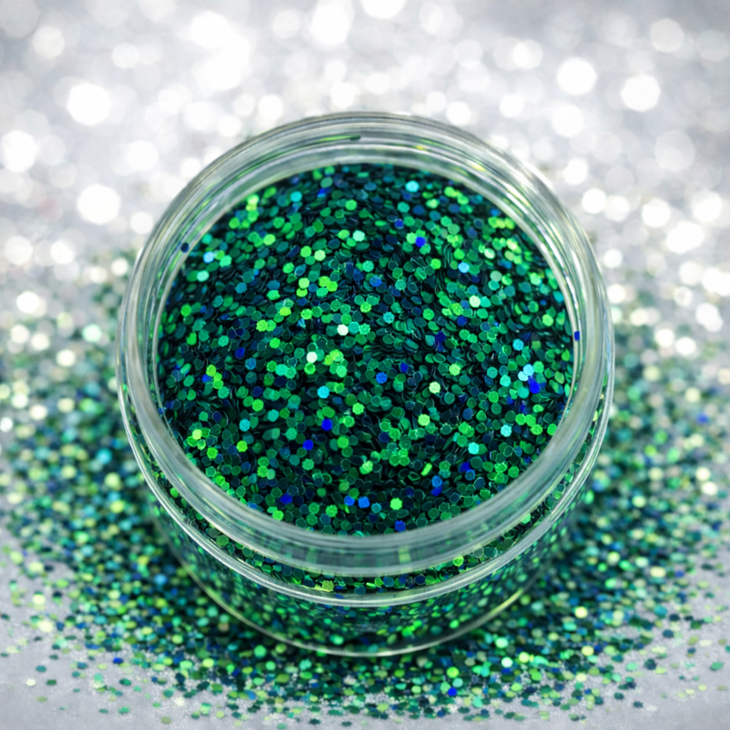 Paillettes Caméléon Vert / Bleu 0,4 - 1 mm – Plastisol 180 °C+ – Image 3