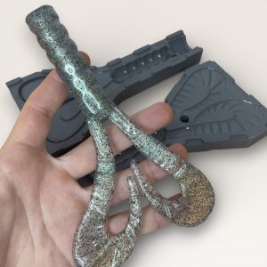 Moule pour fabriquer des leurres souples – double Grub 15 cm – Injection plastisol