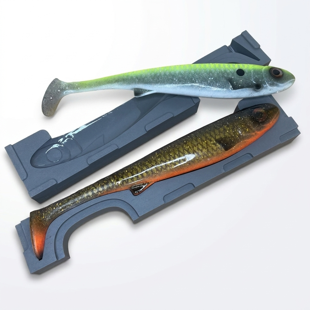Moule Shad 20 cm pour leurres souples – Coulée par gravité