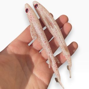 Leurre souple handmade – Finess 15 cm – 9,5 g – x2 Blanc