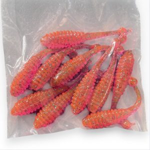 Leurre souple handmade – Larves 5 cm – 1,15 g – x10 rose fluo