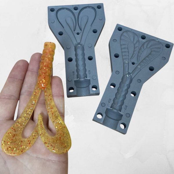 Moule leurre souple Double Grubs 11 cm
