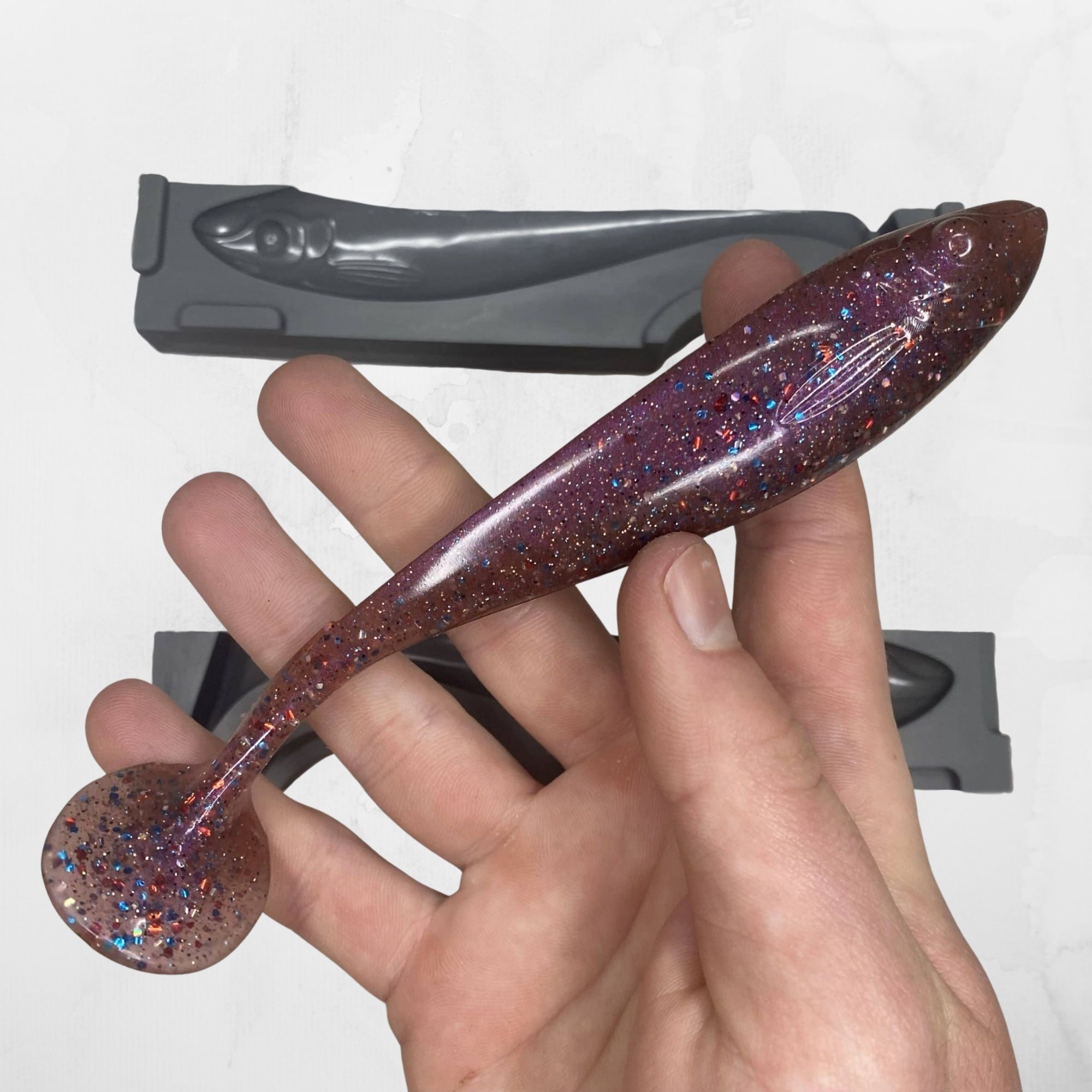 Moule pour fabriquer des leurres souples – Shad Big Paddle 15 cm – Coulée par gravité