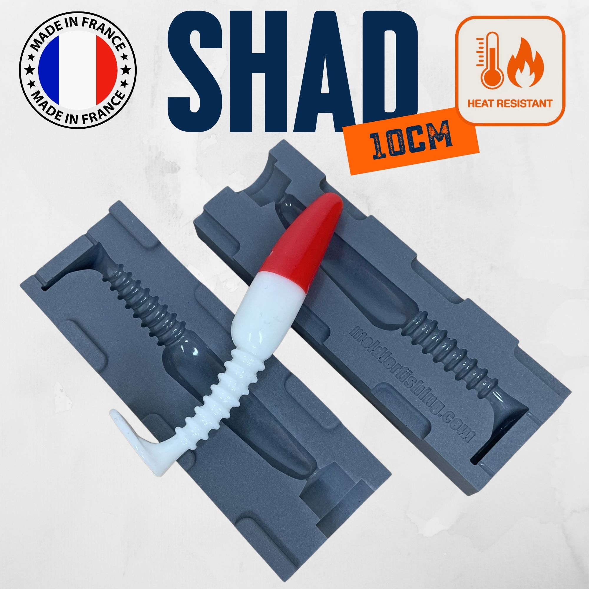 Moule leurre souple Shad 10 cm – Image 2