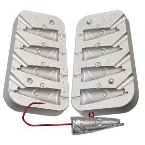 Moule têtes plombées d'anguille 30-40-50-60g