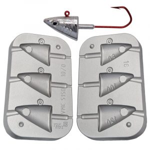 Moule pour 3 têtes plombées 80-100-120 g