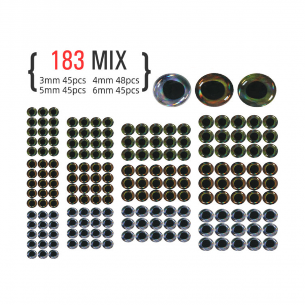 Yeux 3D holographique mixte x183