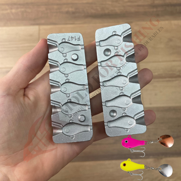 Moule pour 5 mini Spintails 3,5 / 4 / 5 / 6 / 7 g - N°147