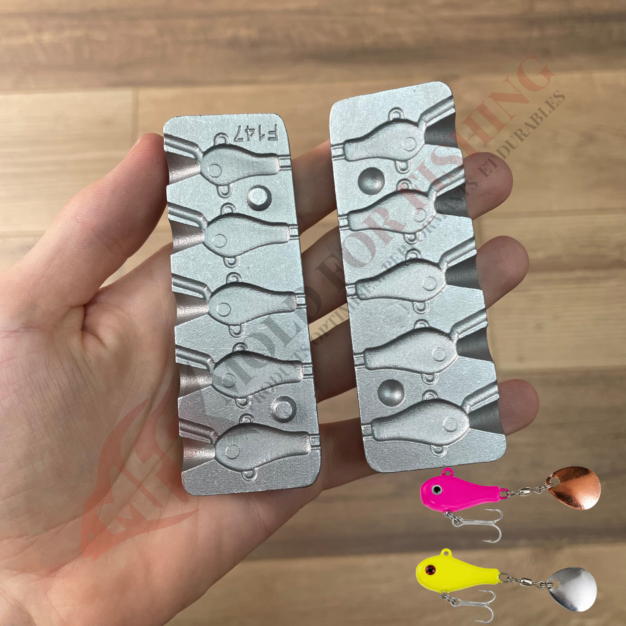 Moule pour 5 mini Spintails 3,5 / 4 / 5 / 6 / 7 g - N°147