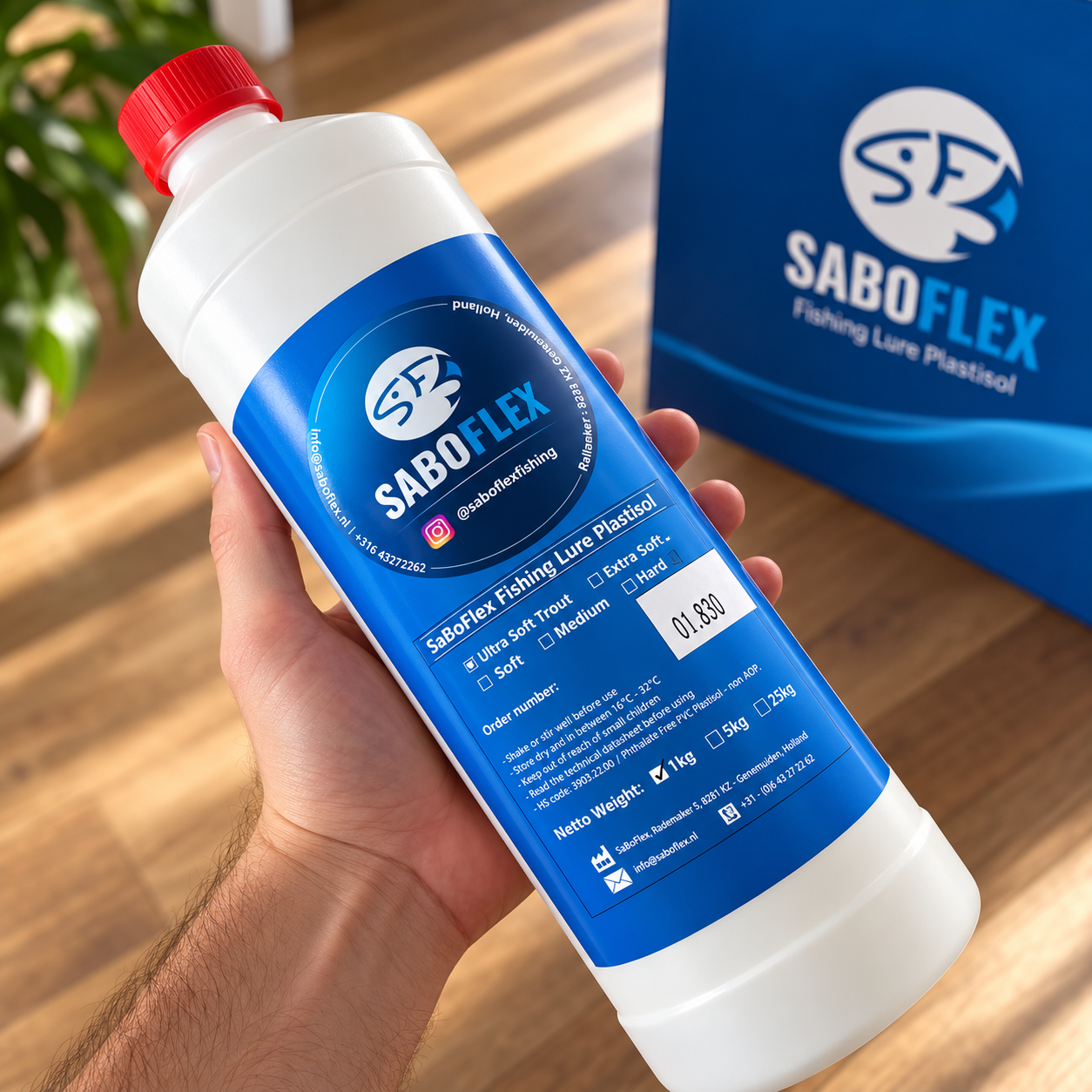 Plastisol Soft 18 Shore SaBoFlex – Plastique liquide pour fabriquer des leurres souples – Shads, Grubs et Finess – Disponible en 1 L et 5 L