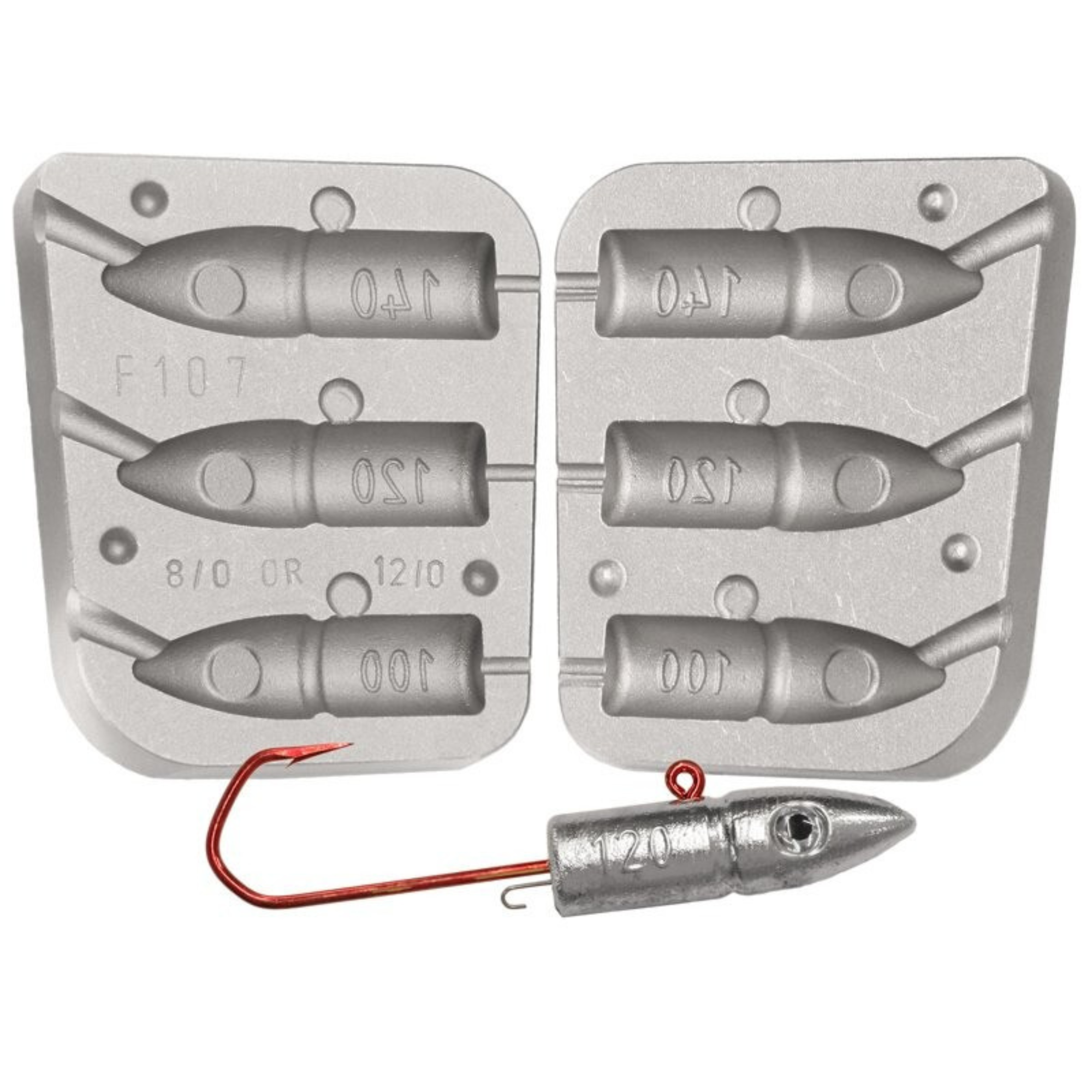 Moule 3 têtes plombées Buttjig 100 / 120 / 140 g - N°107