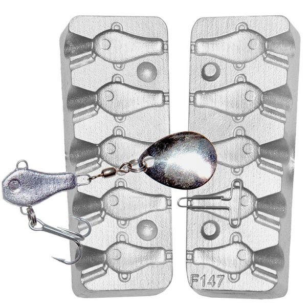 Moule pour 5 mini Spintails 3,5 / 4 / 5 / 6 / 7 g - N°147