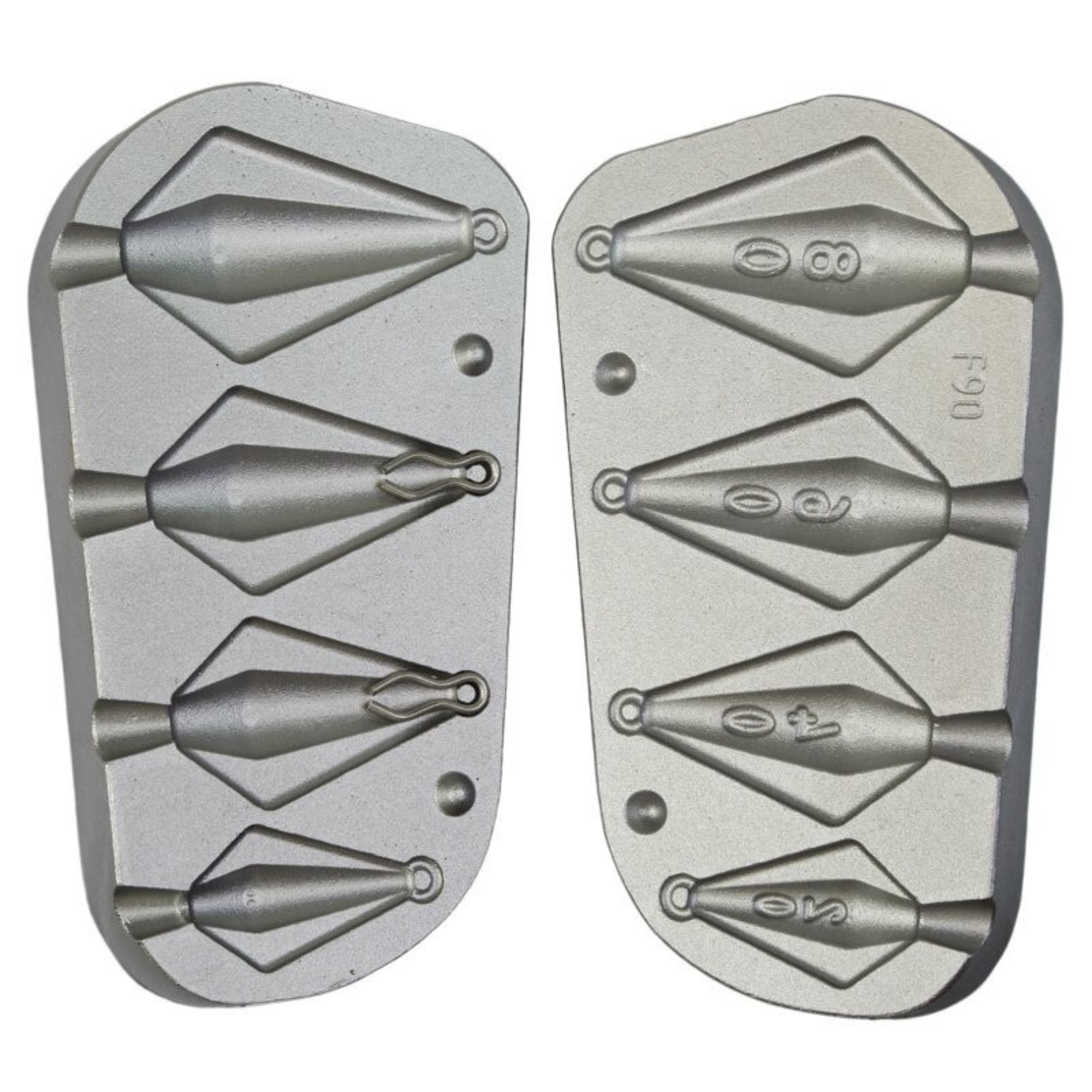 Moule Plomb trapézoïdal 20 / 40 / 60 / 80 g - N°90