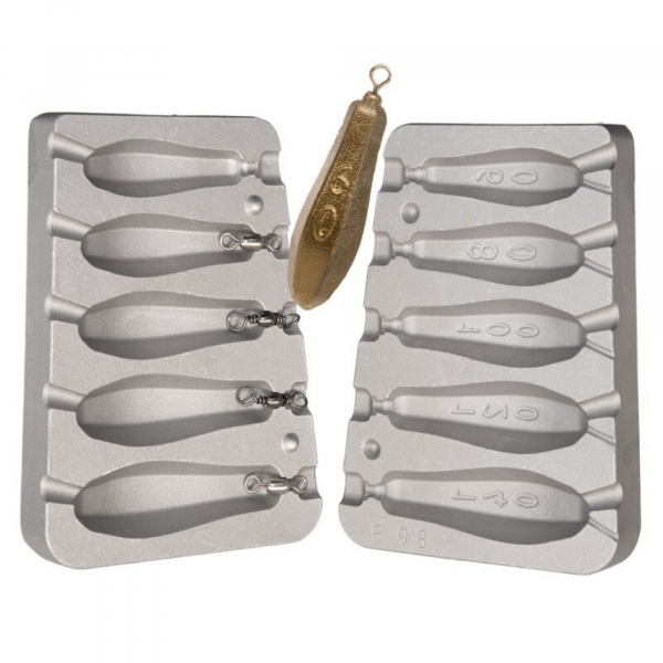 Moule Plomb Hexagone 60 / 80 / 100 / 120 / 140 g - N°98
