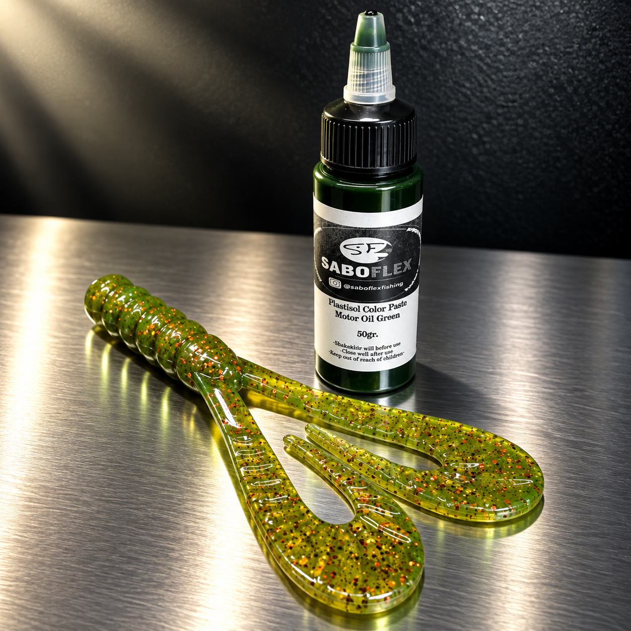 Colorant MOTOR OIL GREEN pour plastisol SaBoFlex - 50 g – Image 2