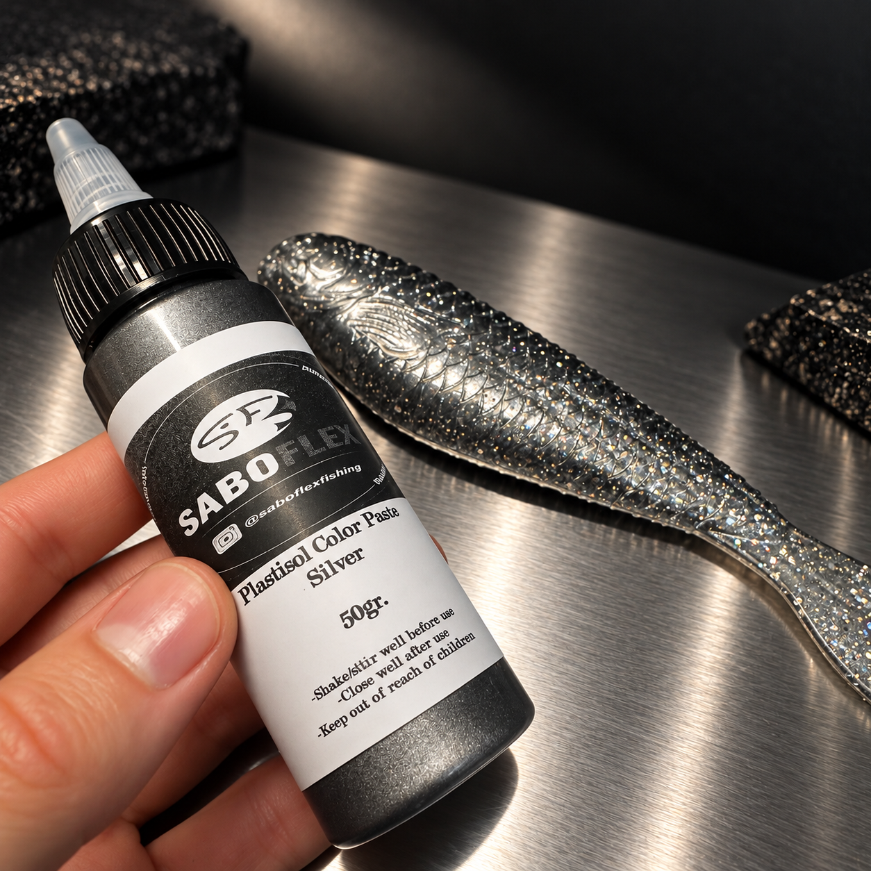 Colorant SILVER pour plastisol SaBoFlex - 50 g – Image 3
