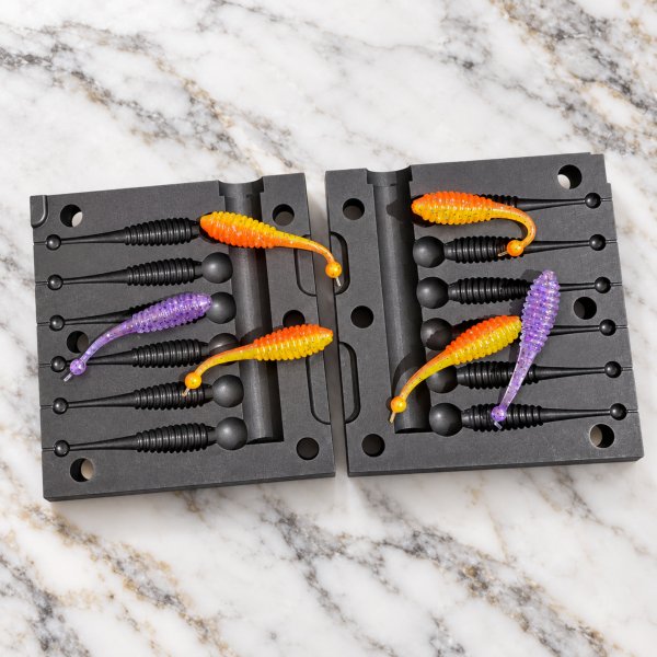 Moule à injection Larve 5 cm – Moule pour fabriquer des leurres souples