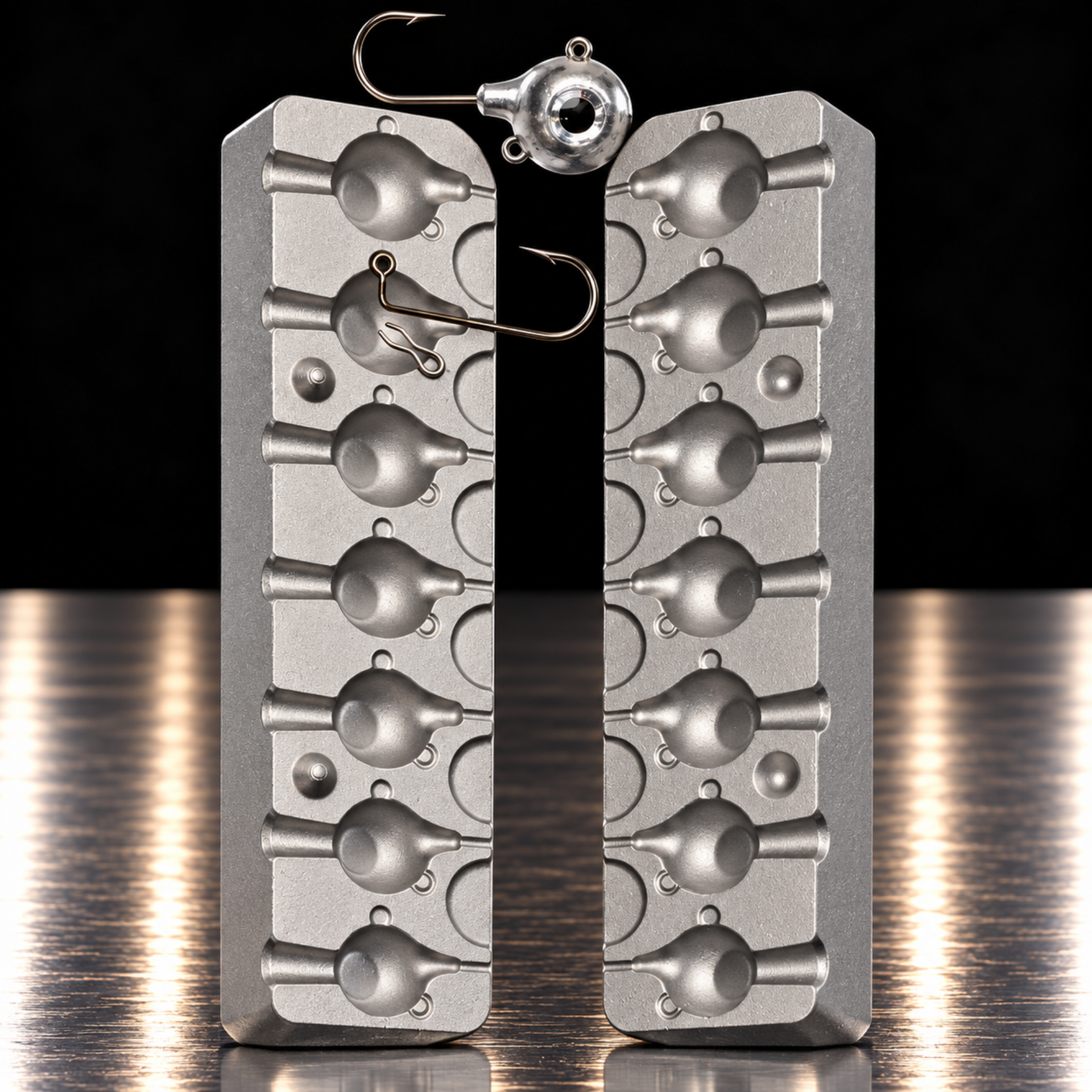 Moule Aluminium Fabrication Fireball têtes plombées de 8 à 20 g - N°215