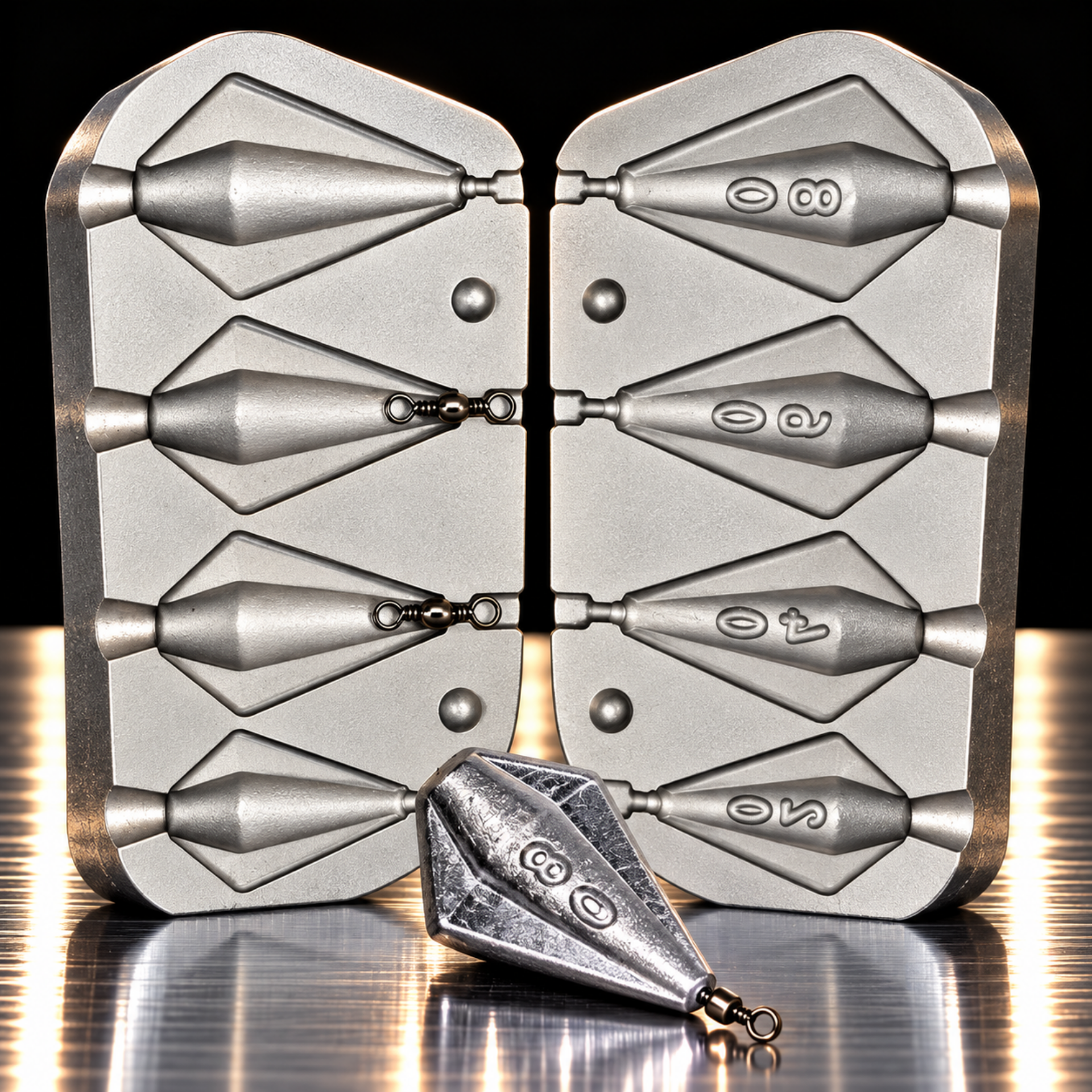 Moule Aluminium Fabrication Plomb trapézoïdal 20 / 40 / 60 / 80 g - N°22