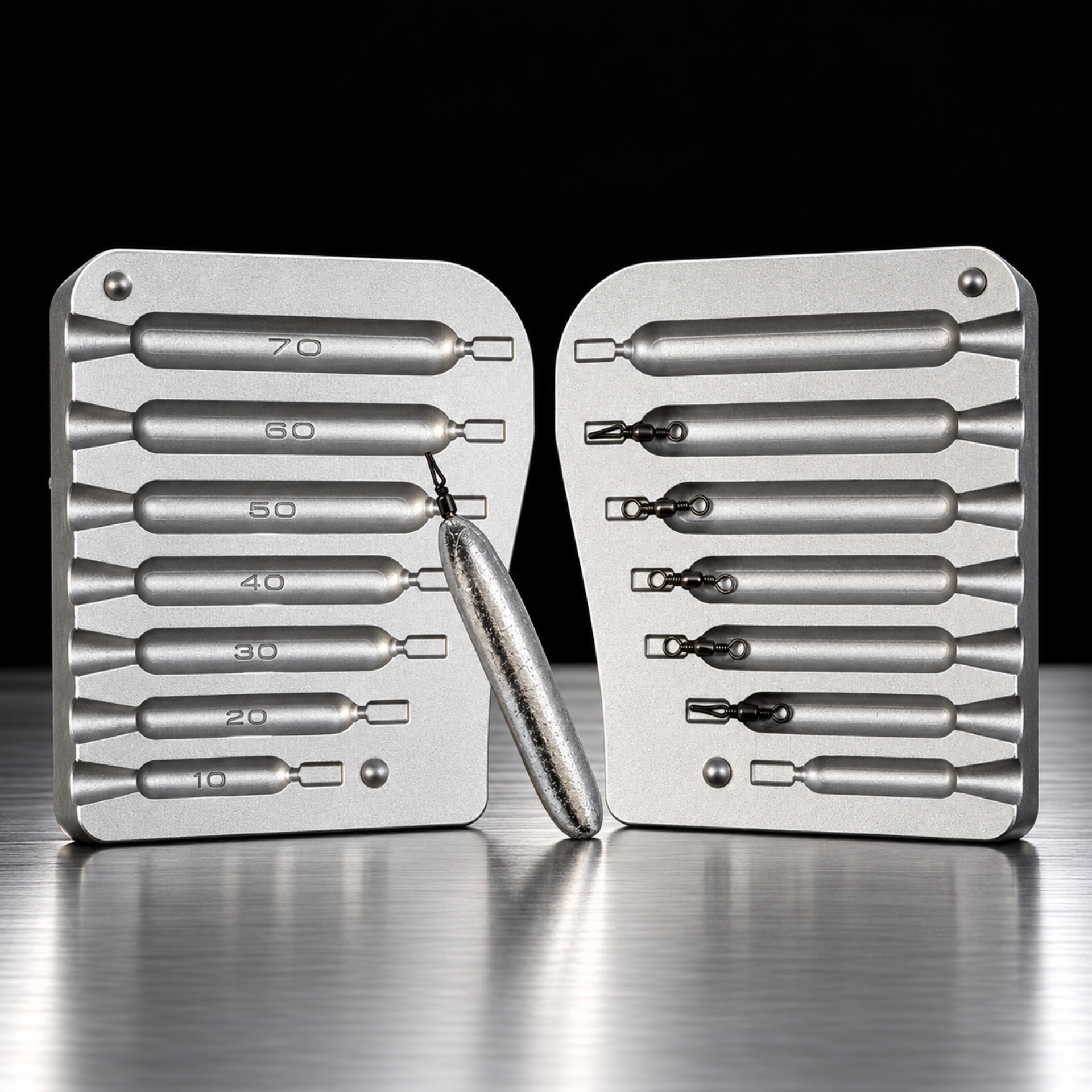 Moule Aluminium Fabrication Plomb Drop Shot 10 g à 70 g - N°51