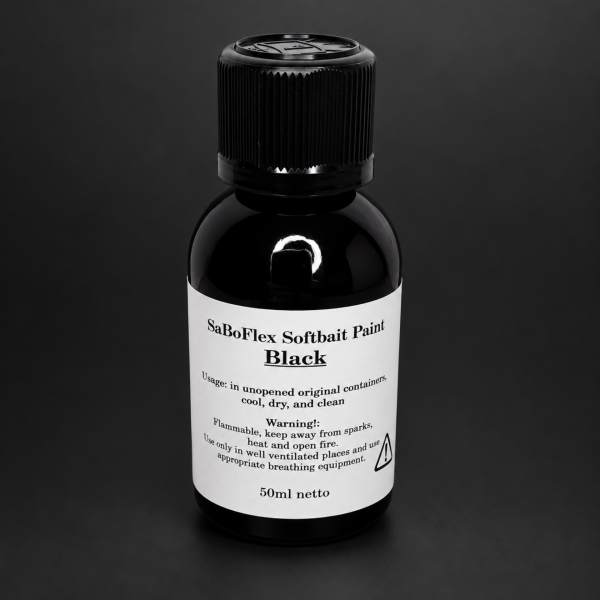 Peinture NOIR STANDARD aérographe pour leurres souples SaBoFlex – 50 ml