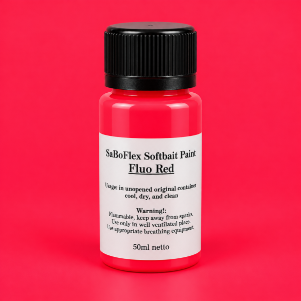 Peinture ROUGE FLUO aérographe pour leurres souples SaBoFlex – 50 ml