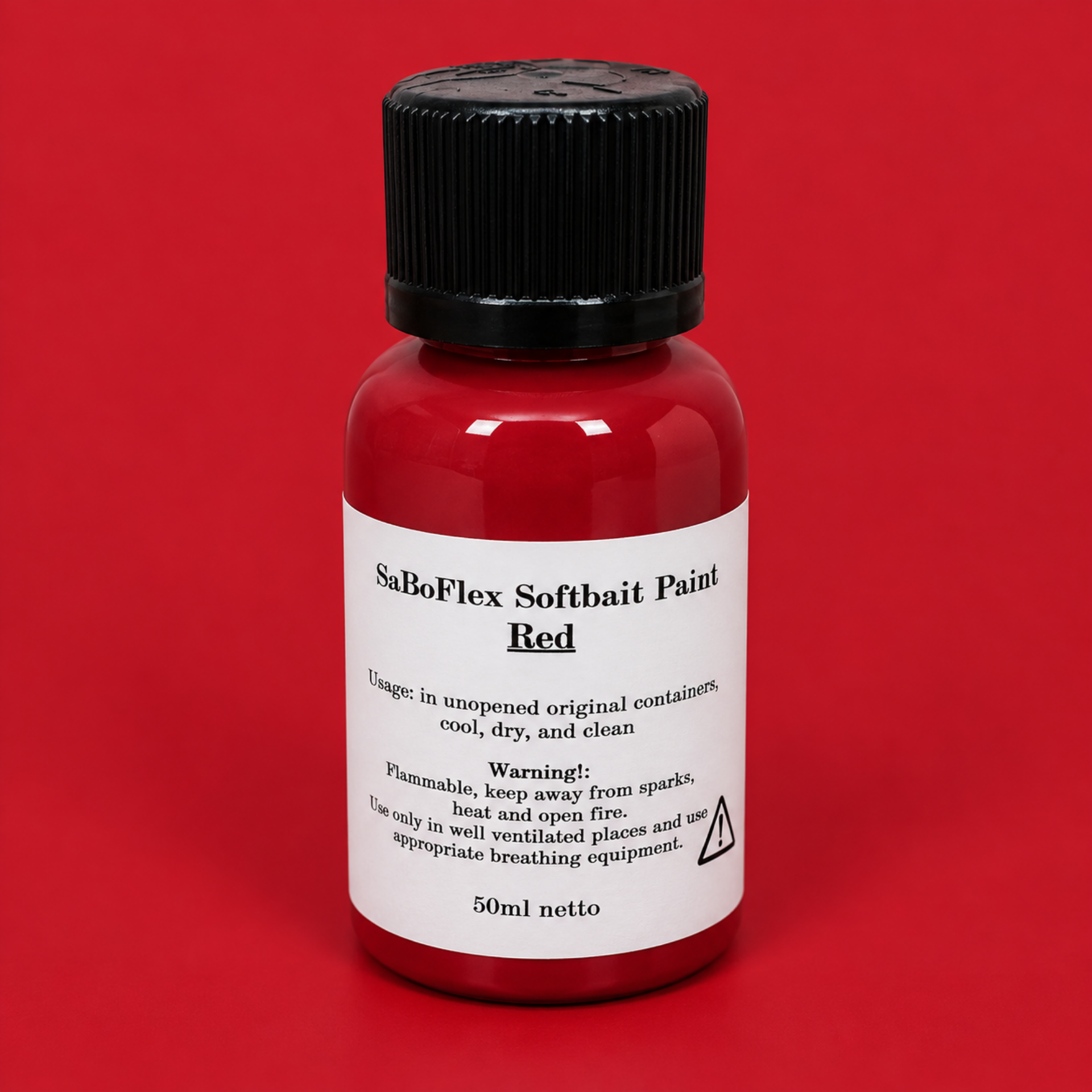 Peinture ROUGE STANDARD aérographe pour leurres souples SaBoFlex – 50 ml